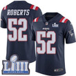 #52 Limited Elandon Roberts Navy Blue Nike Nfl Men's Jersey New England Patriots Rush Vapor Untouchable Super Bowl Liii Bound Nfl