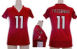 Nike Arizona Cardinals #11 Larry Fitzgerald 2012 Red Womens Draft Him Ii Top Jersey Nfl- Women's