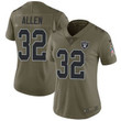 Nike Raiders #32 Marcus Allen Olive Women's Stitched Nfl Limited 2017 Salute To Service Jersey Nfl- Women's