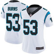 Panthers #53 Brian Burns White Women's Stitched Football Vapor Untouchable Limited Jersey Nfl- Women's