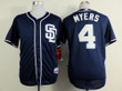 San Diego Padres #4 Wil Myers Navy Blue Jersey Mlb