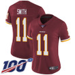 Redskins #11 Alex Smith Burgundy Red Team Color Women's Stitched Football 100Th Season Vapor Limited Jersey Nfl- Women's