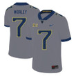West Virginia Mountaineers 7 Daryl Worley Gray College Football Jersey Ncaa