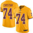 Nike Washington Redskins #74 Geron Christian Gold Men's Stitched Nfl Limited Rush Jersey Nfl