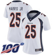 Nike Broncos #25 Chris Harris Jr White Women's Stitched Nfl 100Th Season Vapor Limited Jersey Nfl- Women's