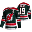 New Jersey Devils #19 Travis Zajac Green Men's Adidas 2020-21 Reverse Retro Alternate Nhl Jersey Nhl
