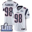 #98 Limited Trey Flowers White Nike Nfl Road Men's Jersey New England Patriots Vapor Untouchable Super Bowl Liii Bound Nfl