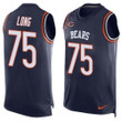 Men's Chicago Bears #75 Kyle Long Navy Blue Hot Pressing Player Name & Number Nike Nfl Tank Top Jersey Nfl