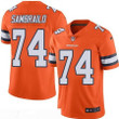 Men's Denver Broncos #74 Ty Sambrailo Orange 2016 Color Rush Stitched Nfl Nike Limited Jersey Nfl