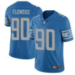 Nike Detroit Lions 90 Trey Flowers Blue Vapor Untouchable Limited Jersey Nfl