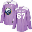 Adidas Sabres #67 Benoit Pouliot Purple Fights Cancer Stitched Nhl Jersey Nhl