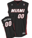 Personalize Jersey Mens Miami Heat Customized Black Jersey Nba