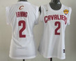 Women's Cleveland Cavaliers #2 Kyrie Irving White 2017 The Nba Finals Patch Jersey Nba