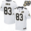 Men's New Orleans Saints #83 Willie Snead White 50Th Season Patch Stitched Nfl Nike Elite Jersey Nfl