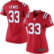 Women's N's New England Patriots #33 Dion Lewis Red Alternate Nfl Nike Game Jersey Nfl- Women's