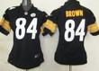 Nike Pittsburgh Steelers #84 Antonio Brown Black Game Womens Jersey Nfl- Women's