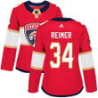 Adidas Florida Panthers #34 James Reimer Red Home Authentic Women's Stitched Nhl Jersey Nhl- Women's