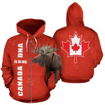Canada Moose Hoodie - Canada Is In My Dna Pl