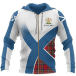 Scottish Flag Tartan Hoodie Nnk 1522