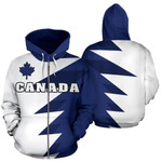 Canada Flag Zip-Up Hoodie - Tooth Style - Blue Pl