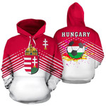 Hungary Sport Flag Hoodie - Stripes Style