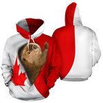 3D All Over Printed Canada National Animals Hoodie Pl126