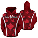 Canada Hoodie Red Maple Leaf Zip-Up Pl