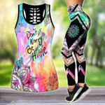Don'T Worry Be Hippie 3D Over Printed Legging & Tank Top