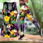 Tropical Skull  Tanktop & Legging Outfit For Women Pl05082003