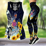 Premium I'M Hippe Girl  3D Over Printed Legging & Tank Top