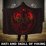 Hati And Skoll Viking Hooded Blanket All Over Printed-