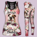 Bulldog Combo Tank Top + Legging Outfit For Women Pl280312