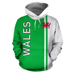 Wales All Over Hoodie - Straight Version Pl