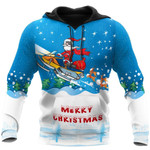 Santa Snowboarding 3D All Over Printed Shirt & Short For Men And Women Pl