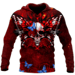 Butterfly Love Skull Red 3D All Over Printed For Man And Women Qb05312002
