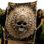Premium Skull 3D All Over Printed Blanket