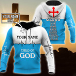 Premium Christian Jesus Child Of  God V1 Personalized Name 3D Printed Unisex Shirts