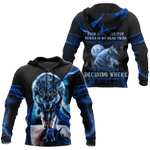 Blue Thunder Wolf 3D All Over Printed Shirts For Men And Women