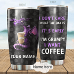Personalized Name Xt  Grumpy Dragon Coffee Stainless Steel Tumbler Sn26022104.S1