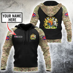 Royal Coat Of Arms Of The United Kingdom Personalized Name - 3D All Over Printed Shirts For Men And Women