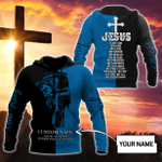 Premium Christian Jesus Bow To None V4 Personalized Name 3D All Over Printed For Men Shirts