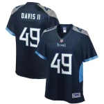 Jamal Davis Ii Tennessee Titans Nfl Pro Line Women's Team Player Jersey - Navy