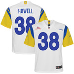 Super Bowl LVI Champions Los Angeles Rams Buddy Howell #38 White Youth's Jersey