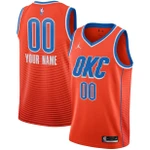 Oklahoma City Thunder Jordan Brand Swingman Custom Nba Jersey - Statement Edition - Orange
