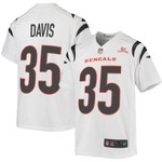 Super Bowl LVI Champions Cincinnati Bengals Jalen Davis #35 White Youth's Jersey