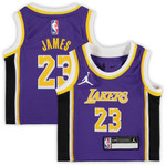 Lebron James Los Angeles Lakers Jordan Brand Infant 2020/21 Nba Jersey - Statement Edition - Purple
