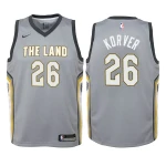 Youth Cavaliers Kyle Korver #26 City Edition Gray NBA Jersey