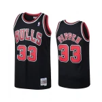 Men's Chicago Bulls #33 Scottie Pippen Black Hardwood Classics Nba Jersey