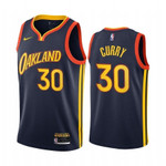 Stephen Curry Golden State Warriors Navy City Edition Oakland 2020-21 Nba Jersey