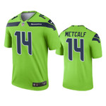 Seahawks Neon Green Dk Metcalf #14 Legend Jersey, Men